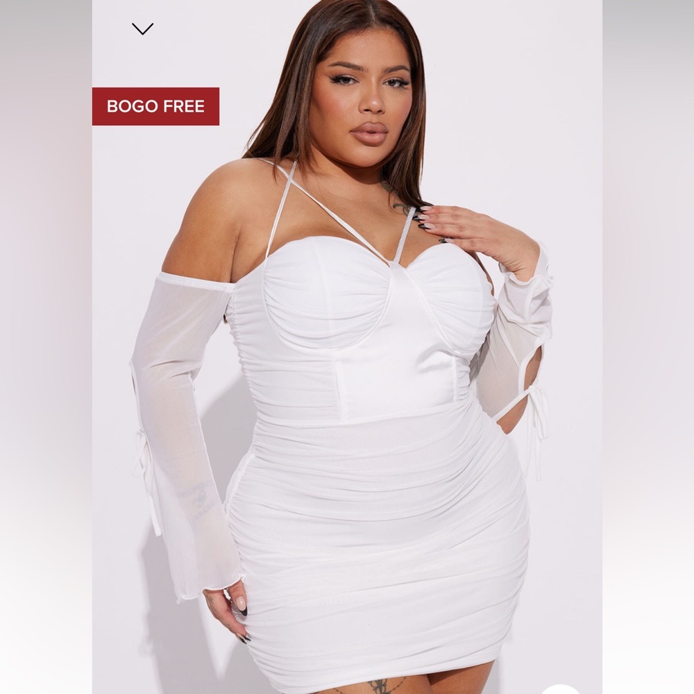 Ruched mini dress